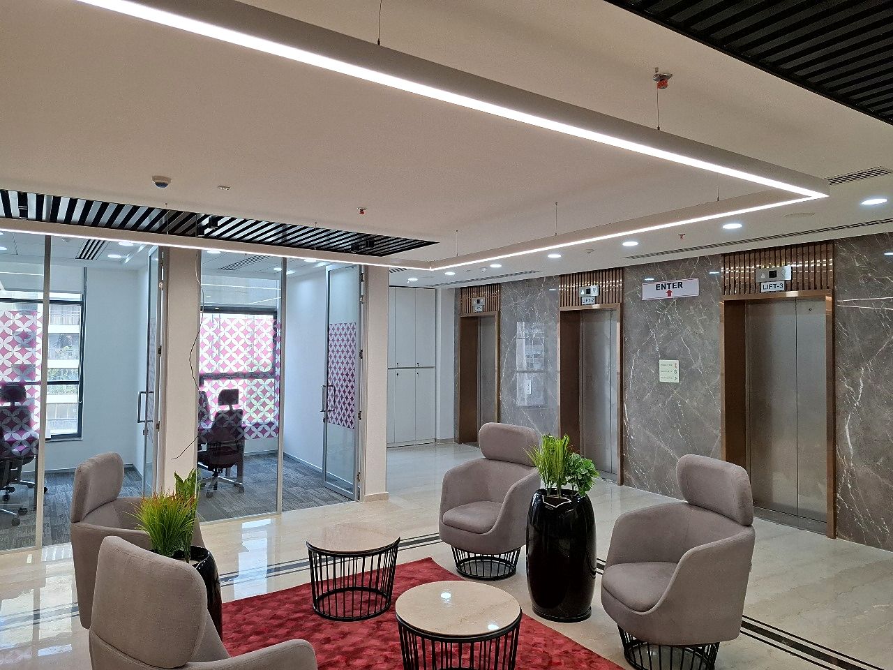 Qatar Airways &mdash; workspace furnished by Sparkal Decor
