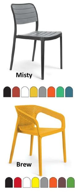 Misty &mdash; Caf&eacute; Chairs & Table Bases