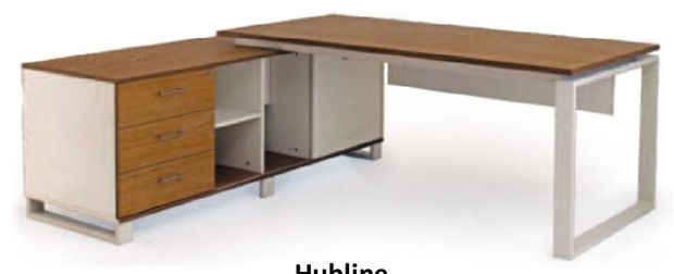 L-shaped executive desk